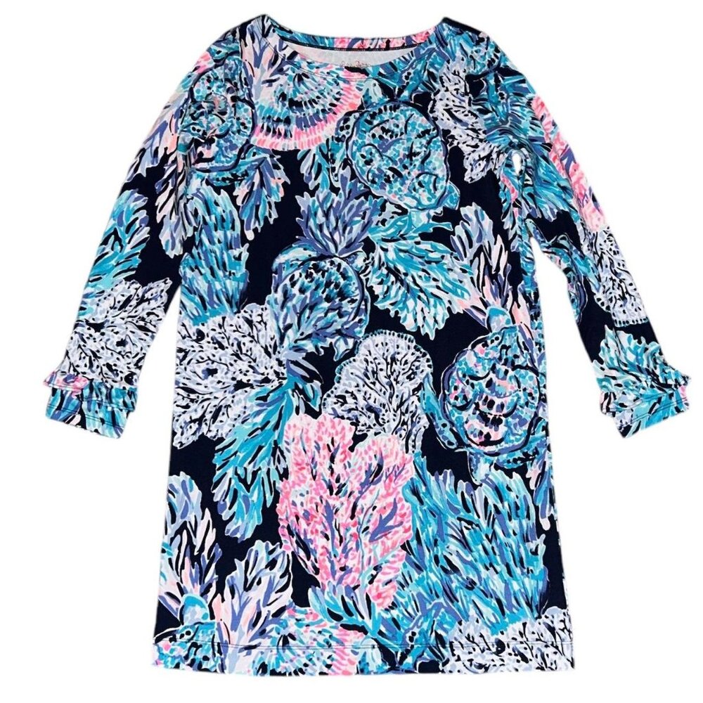 Lilly Pulitzer Sophie High Tide Ruffle Sleeve Dress
